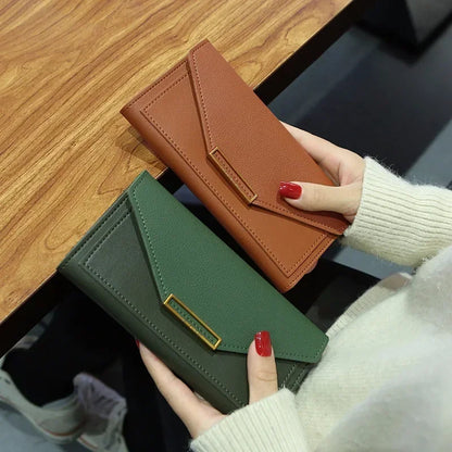 2025 New Fashion Women Wallets Leather Hasp Wallet Women's Long Design Purse Clutch Women Lady Wallet Phone Pocket Cartera Mujer