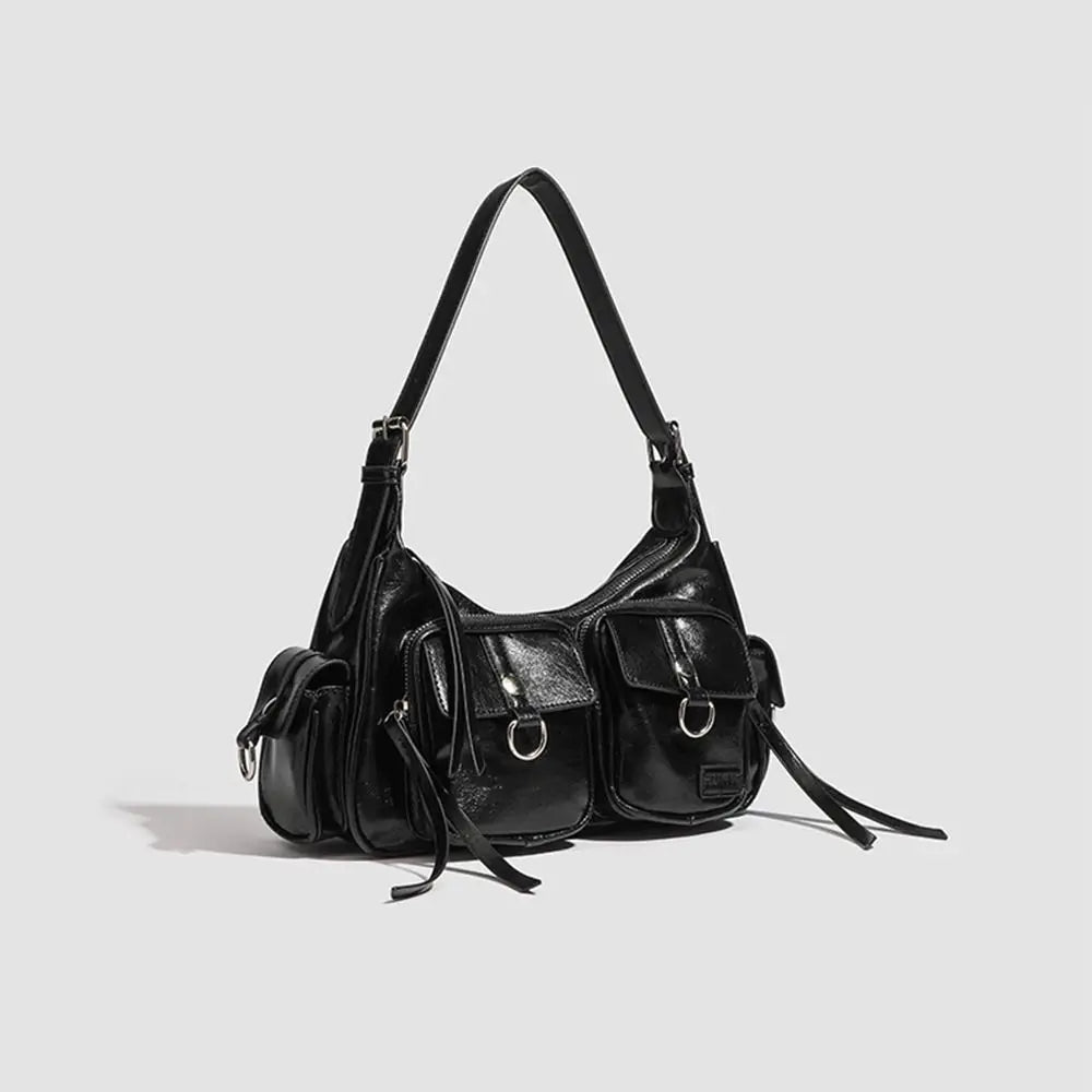 Portable Y2K Retro Shoulder Bag Multi-pocket Spicy Girl Armpit Bag Fashion Handbag Vintage Underarm Bag Streetwear