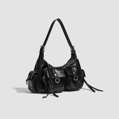 Portable Y2K Retro Shoulder Bag Multi-pocket Spicy Girl Armpit Bag Fashion Handbag Vintage Underarm Bag Streetwear