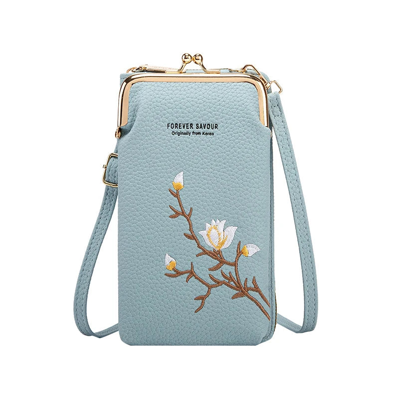 Women Sling Cross-Body Wallet With Mobile Cell Phone Holder, Crossbody Phone Purses For Women, Mini Cross Body Bag