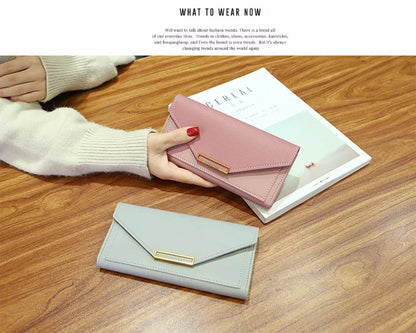 2025 New Fashion Women Wallets Leather Hasp Wallet Women's Long Design Purse Clutch Women Lady Wallet Phone Pocket Cartera Mujer
