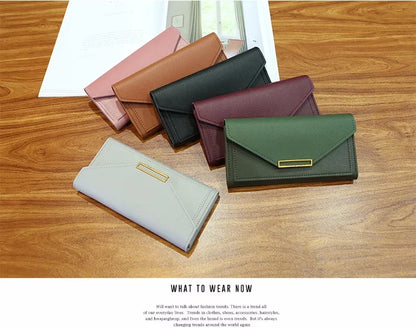 2025 New Fashion Women Wallets Leather Hasp Wallet Women's Long Design Purse Clutch Women Lady Wallet Phone Pocket Cartera Mujer