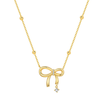 PANPOKI 925 Sterling Silver 18K Gold Heart-shaped Lock Key Necklace Pendant Necklace for Women Birthday Gifts Wedding Jewelry