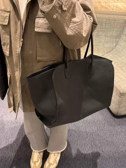 Tote Bag High Quality Genuine Leather Large Capacity Marlo 17/14 Shoulder Bag Handbag Soft Cowhide Casual Suede Women's Bag