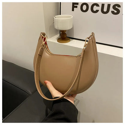 New Fashionable High-end Moon-shaped Baseball Bag Showing Luxury Women's Single Shoulder Bag Elegant lady Handbags bolso mujer