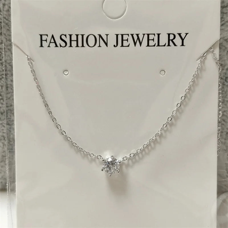 Collar de plata de ley 925 Somilia para mujer, chapado en oro rosa de 18 quilates, collar con colgante de circonita 5A, joyas finas, regalo para mamá