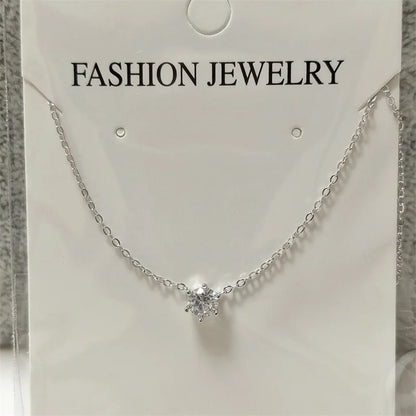 Collar de plata de ley 925 Somilia para mujer, chapado en oro rosa de 18 quilates, collar con colgante de circonita 5A, joyas finas, regalo para mamá
