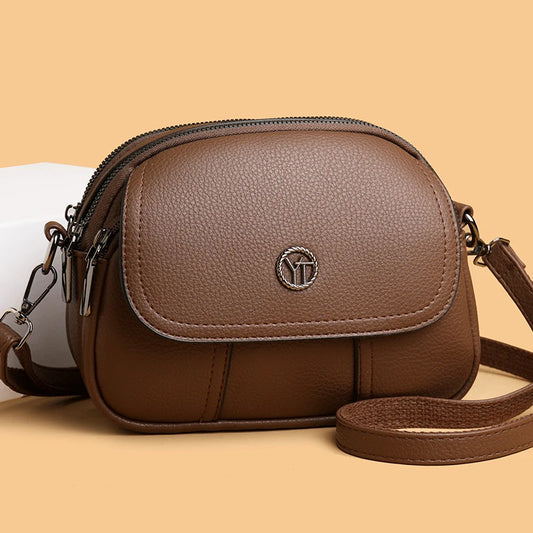 Bolso de mano de cuero PU de alta calidad para mujer, bandolera de lujo, bolsos de moda para mujer, monedero de diseñador nuevo para mujer 2025