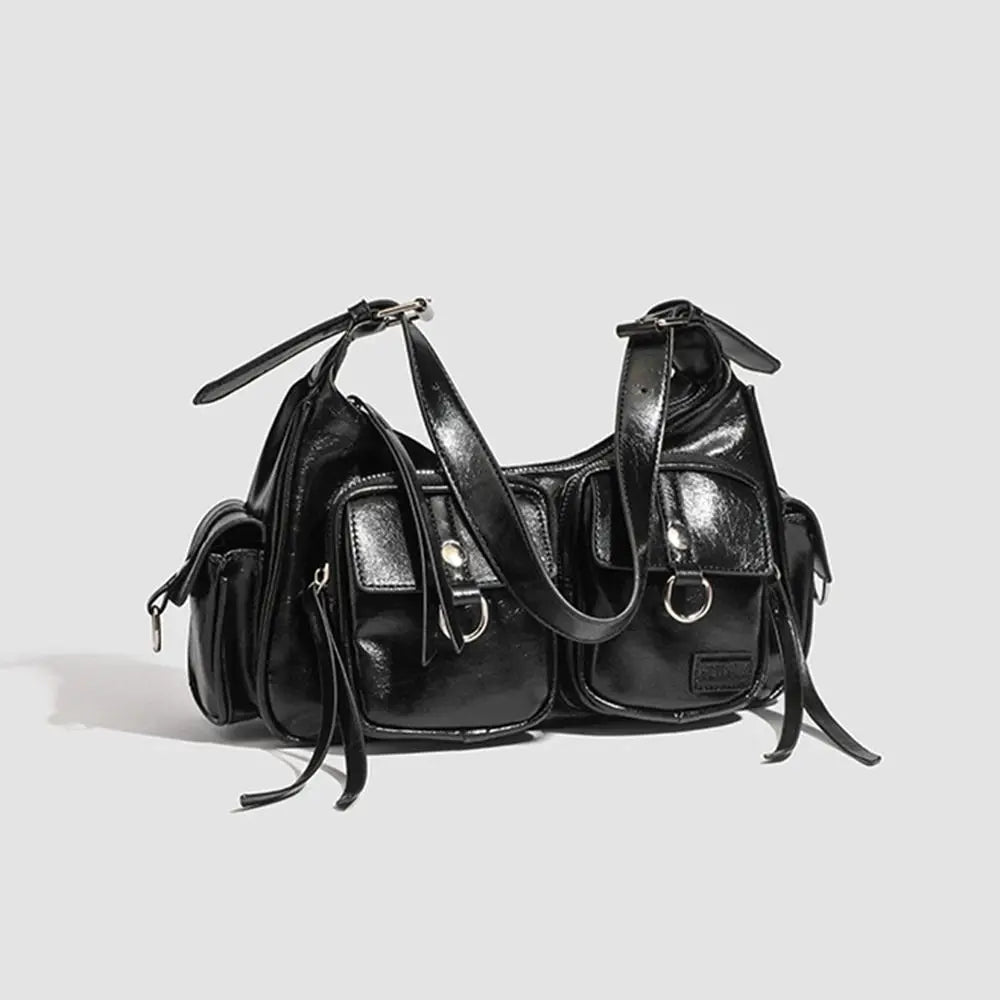 Portable Y2K Retro Shoulder Bag Multi-pocket Spicy Girl Armpit Bag Fashion Handbag Vintage Underarm Bag Streetwear