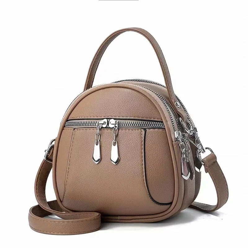 2024 New Authentic Brand Women's Shoulder Bag High Quality Soft Leather Girls Handbag Fashionable Simple Female Crossbody Bolsas